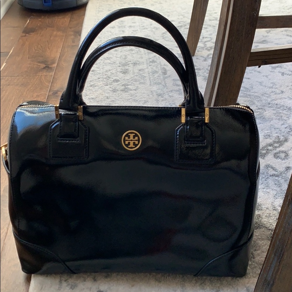 Tory Burch Robinson Patent Satchel